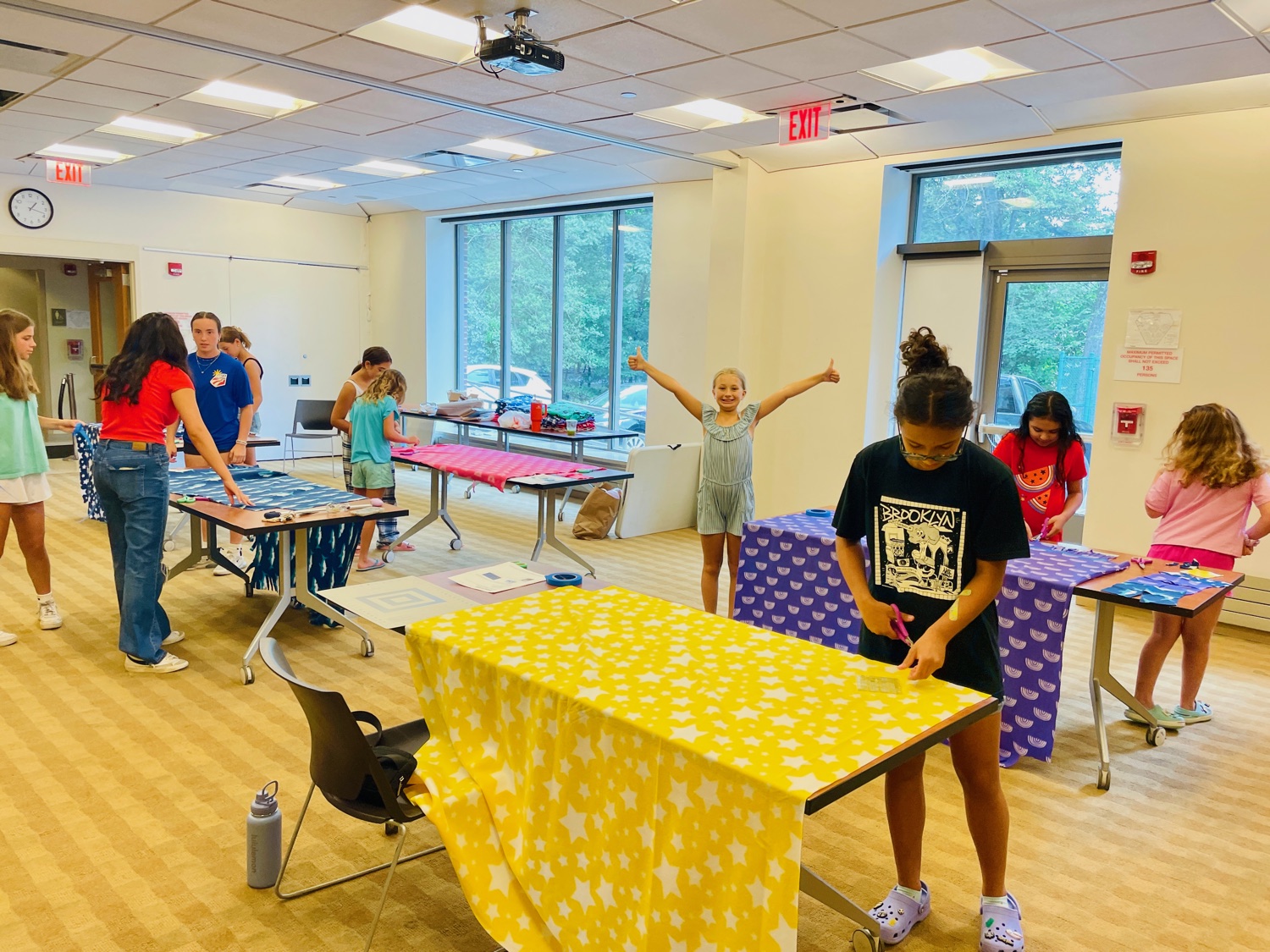 Group of blanket makers gathered at a community event in Ramsey NJ