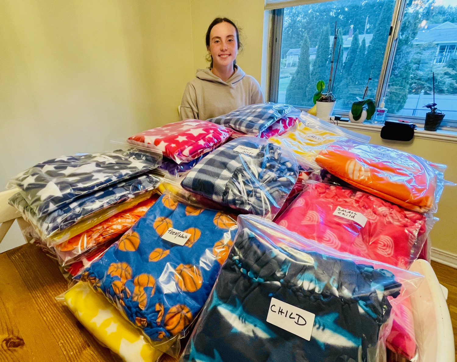 Blanket makers and community volunteers at Ramsey Blanket Corps